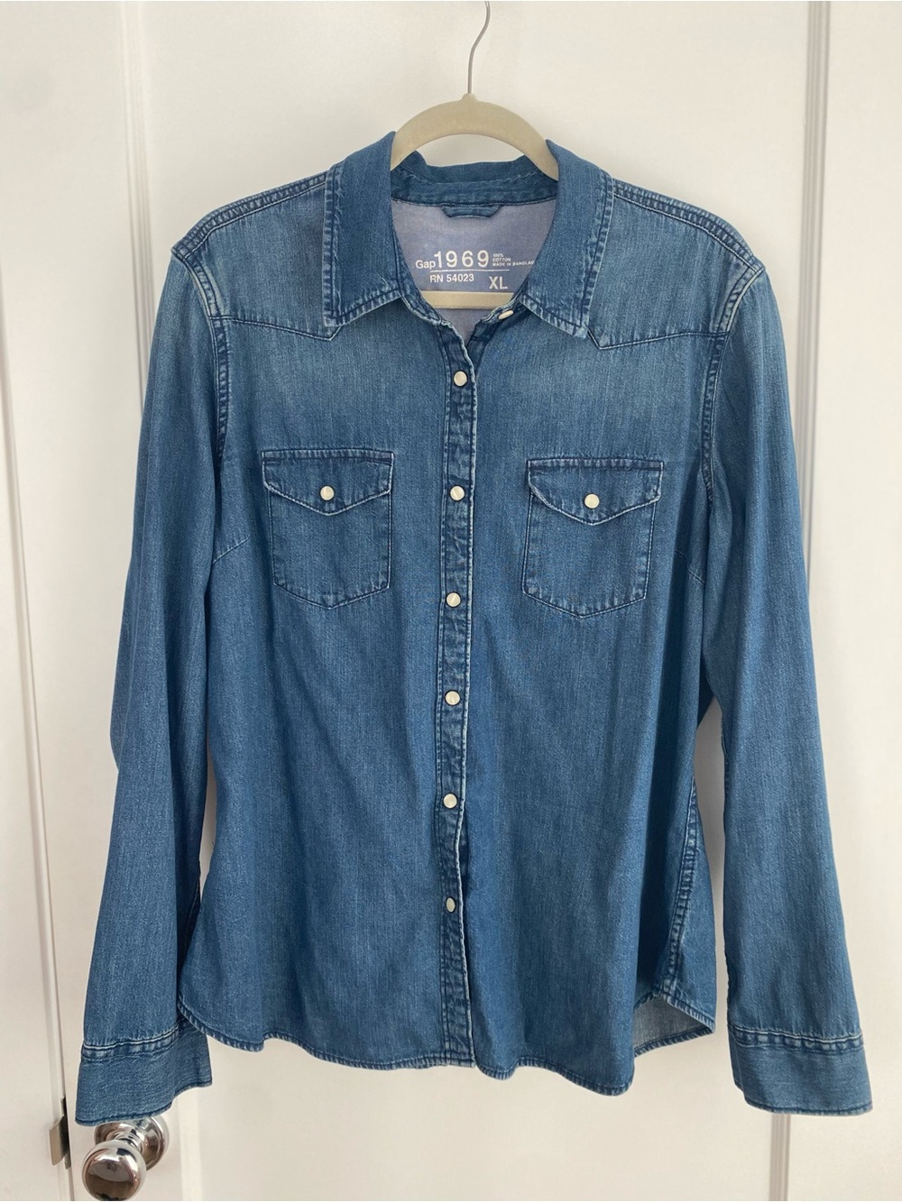 GAP 1969 Indigo Denim Shirt - Blue
